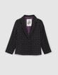 Chaqueta negra estampado minimalista niña-1