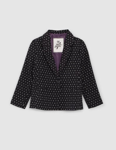 Chaqueta negra estampado minimalista niña - IKKS