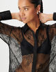 Chemise dentelle noire col satin&eacute; Femme-3