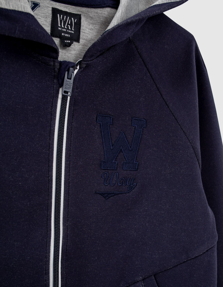 Cardigan navy avec all over int&eacute;rieur gar&ccedil;on -6