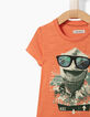 Tee-shirt terracotta iguane bébé garçon -2