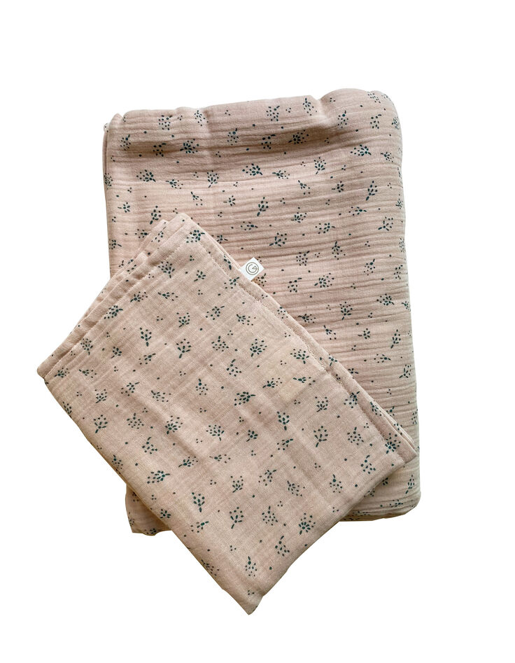 Parure de lit écrue gaze coton taie 65x65 GABRIELLE PARIS-2