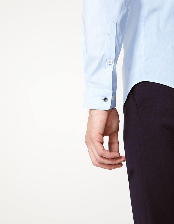 Chemise rayée bleue homme-11 Chemise rayée bleue homme-11