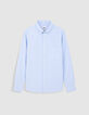 Chemise regular bleu ciel poche plaqu&eacute;e Homme-2