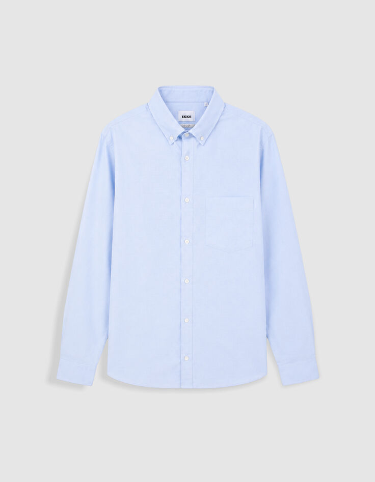 Chemise regular bleu ciel poche plaqu&eacute;e Homme-2