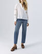 Blouse blanche coton bio dentelle aux manches Femme-6