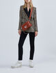 Women’s cognac suit jacket with baby leopard print-7