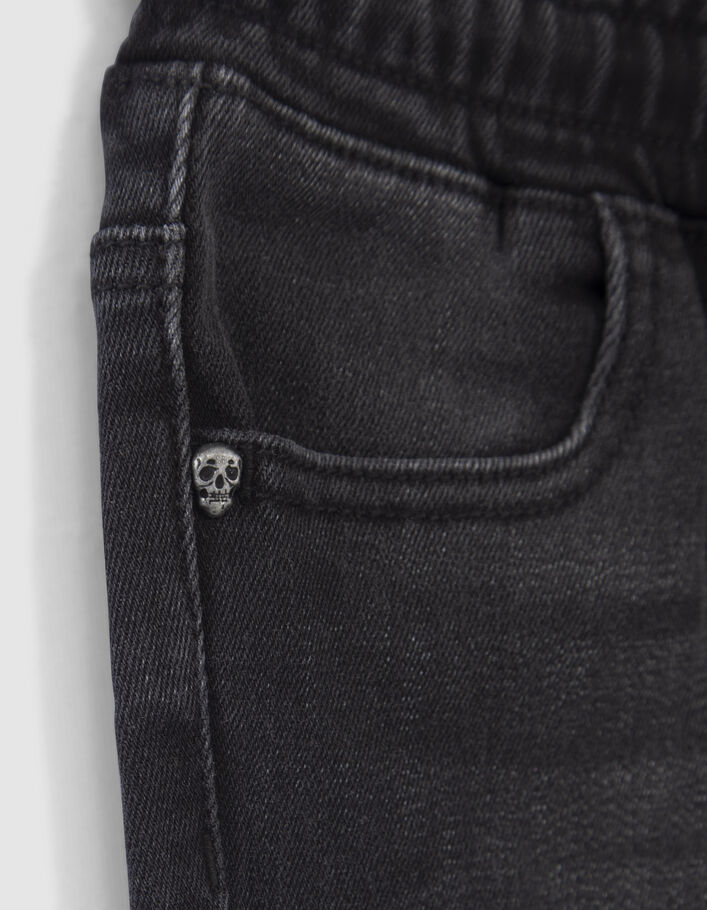 Grijze TAPERED jeans elastische taille jongens-6