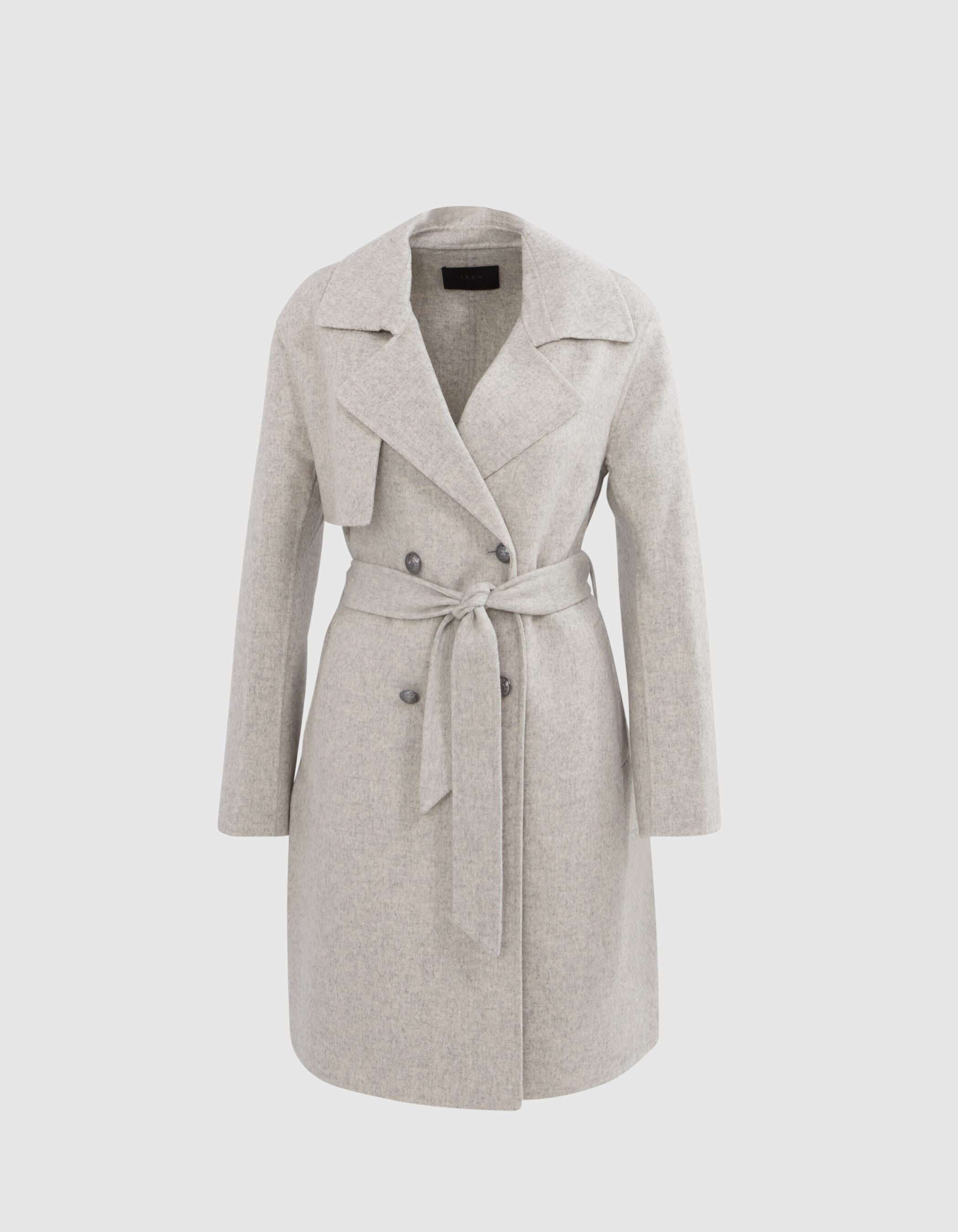 Manteau taupe clair forme trench Femme IKKS
