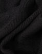 Echarpe noire tricot d&eacute;cor chevron brod&eacute; Femme-4