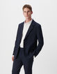 Veste de costume LARGE marine maille Milano Homme-2