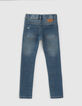 Vaqueros skinny azul patchwork niño-3