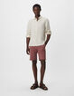 Camisa SLIM beige lino hombre-1