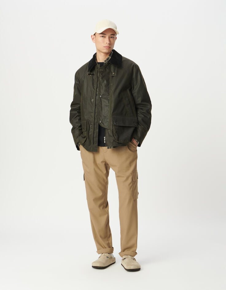 Herrenparka aus gewachstem Stoff-6 Herrenparka aus gewachstem Stoff-6