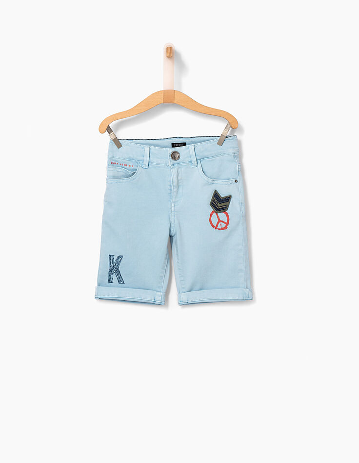 Bermuda en jean bleu moyen esprit army garçon -1