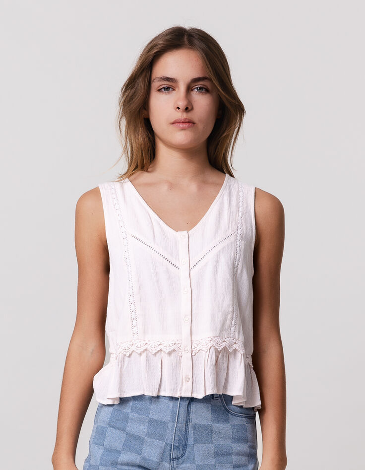 Top lencero crudo encaje bohemio niña-1