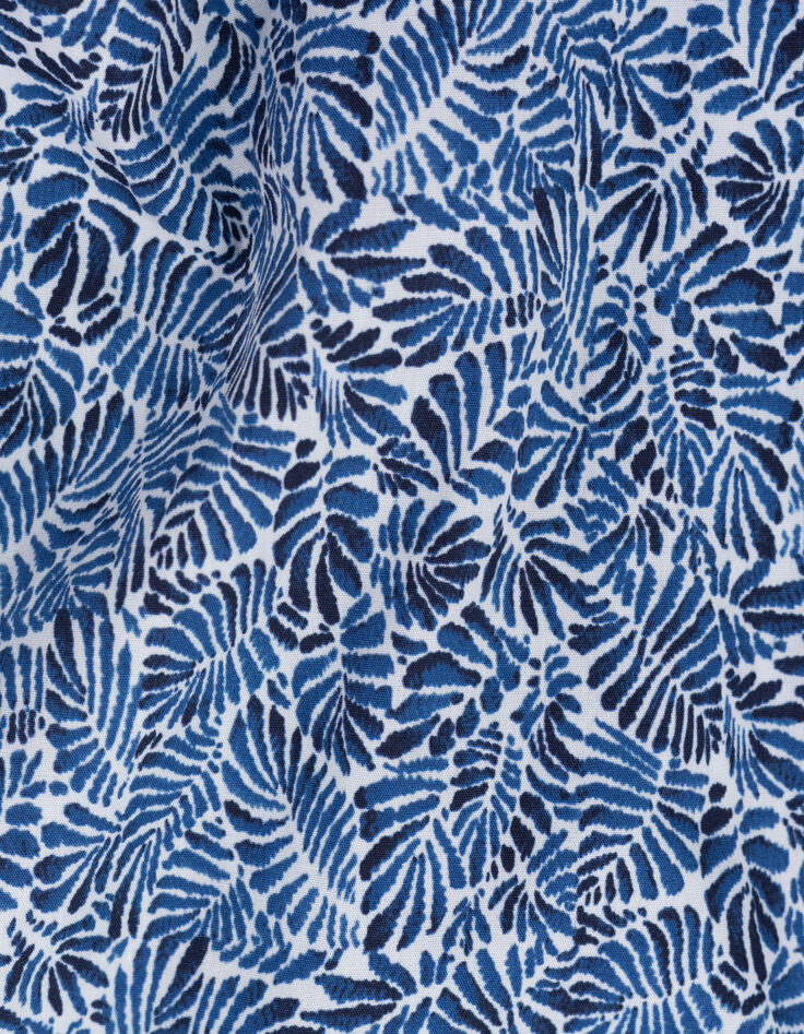 Chemise marine imprimé feuilles garçon-7