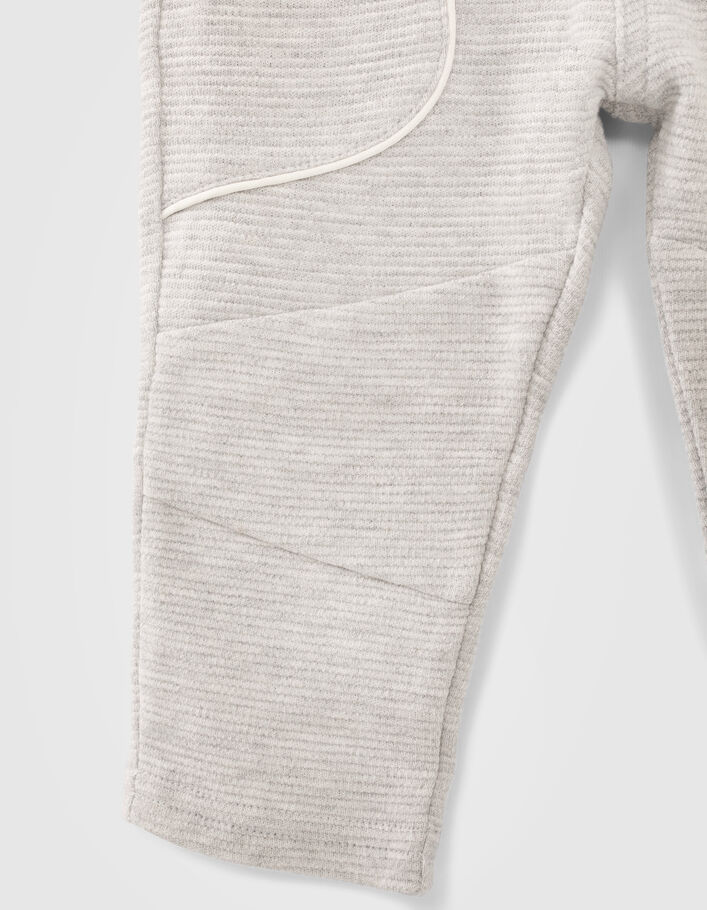 Baby boys’ grey textured biker-style joggers - IKKS