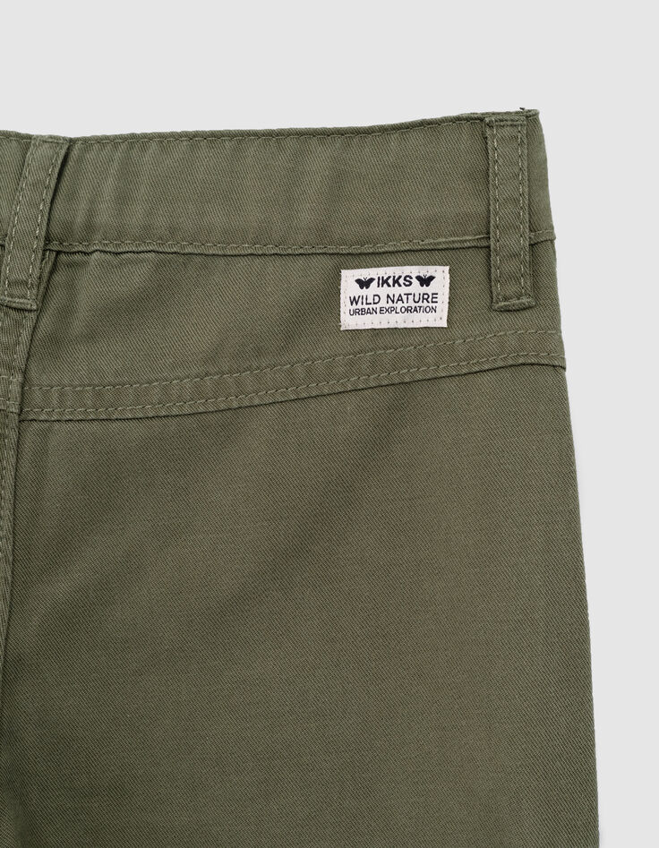 Pantalón BATTLE caqui tira fantasía bolsillo niña-9