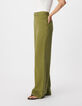 Jean large vert Lyocell&reg; taille haute Edie Femme-6