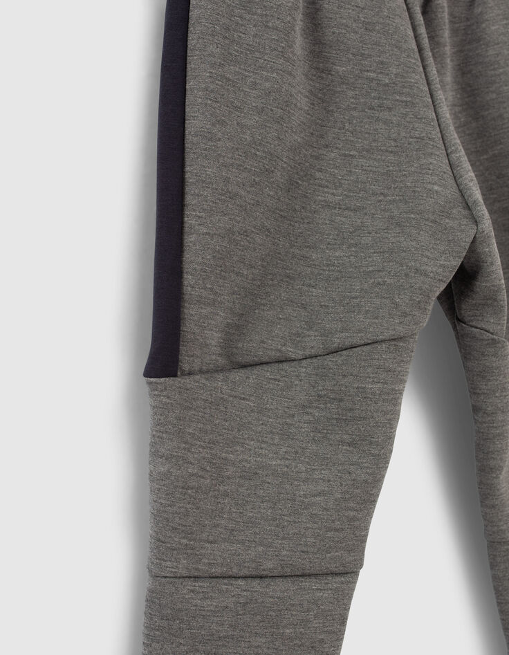 Boys’ medium grey sports joggers with side bands -4