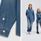 Gender Free-Chemise en jean bleu mixte - IKKS image number 3