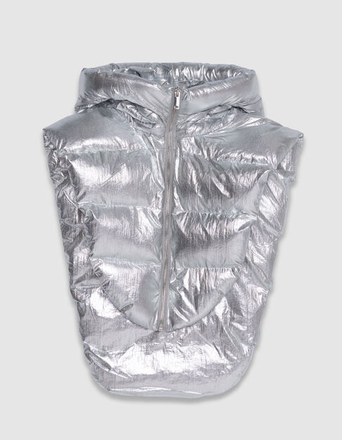 Capuche doudoune argent nylon Femme - IKKS