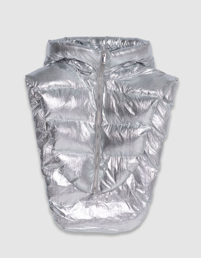 Capuche doudoune argent nylon Femme - IKKS