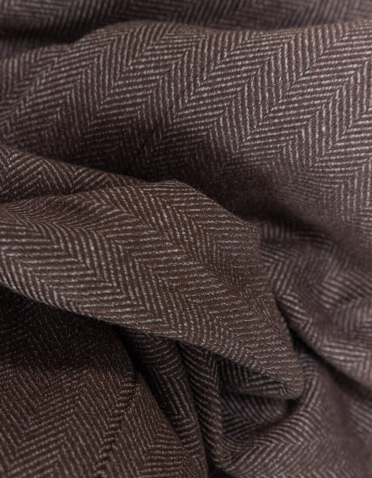 Pantalon de tailleur marron motif chevrons I.Code-9