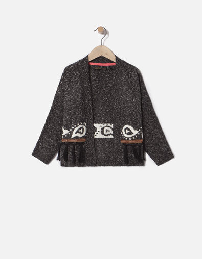 Girls' black cardigan - IKKS
