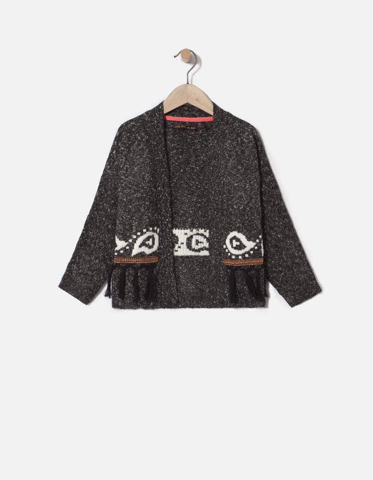 Girls' black cardigan-1