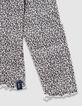 Beige T-shirt opstaande kraag luipaardstrikjes meisjes-7