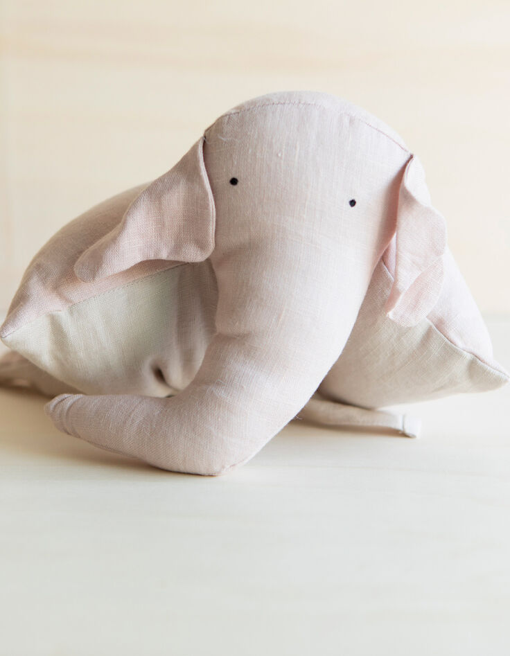 Coussin doudou rose et dune lin lavé GABRIELLE PARIS-1 Coussin doudou rose et dune lin lavé GABRIELLE PARIS-1