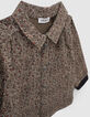 Kaki blouse luipaard-bloemenprint babymeisjes-5