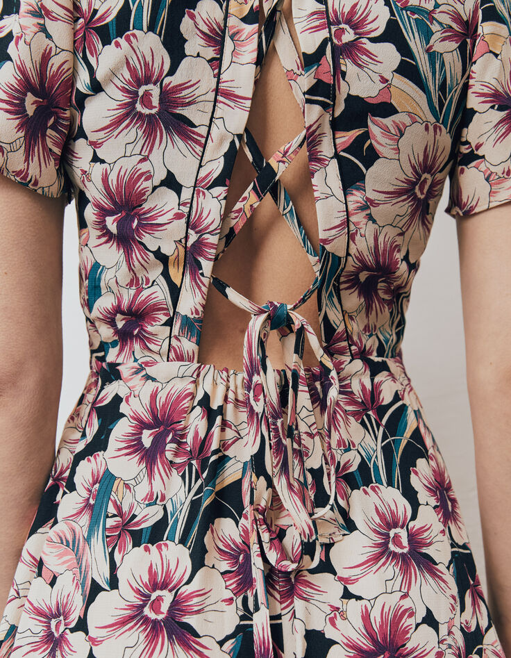 Damenkorsettkleid aus Ecovero&reg;-Viskose mit Tropenprint-5