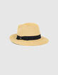 Chapeau d'été en raphia coloris naturel femme-2
