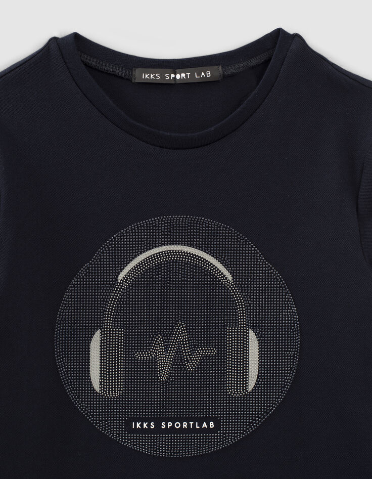 Camiseta sport navy casco pinchos niño -2