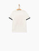 Boys' off-white T-shirt with red rectangle-3