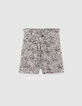 Shorts paper bag blanco fluidos Ecovero® corazones niña-1