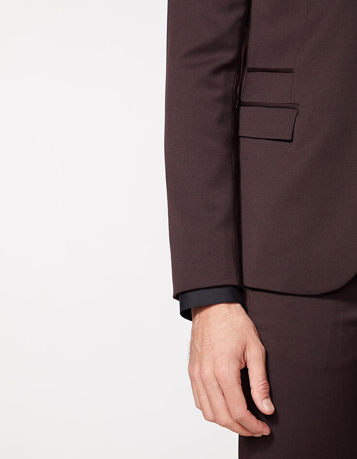 Veste de costume prune TRAVEL SUIT Homme-5
