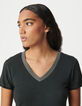 Tee-shirt black blue bijoux femme-4