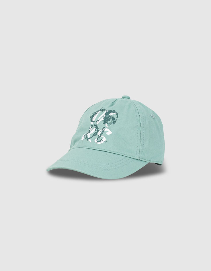 Casquette aqua à double print garçon -2