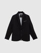 Veste de costume cérémonie noire faux-uni garçon-1