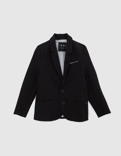 Veste de costume cérémonie noire faux-uni garçon - IKKS