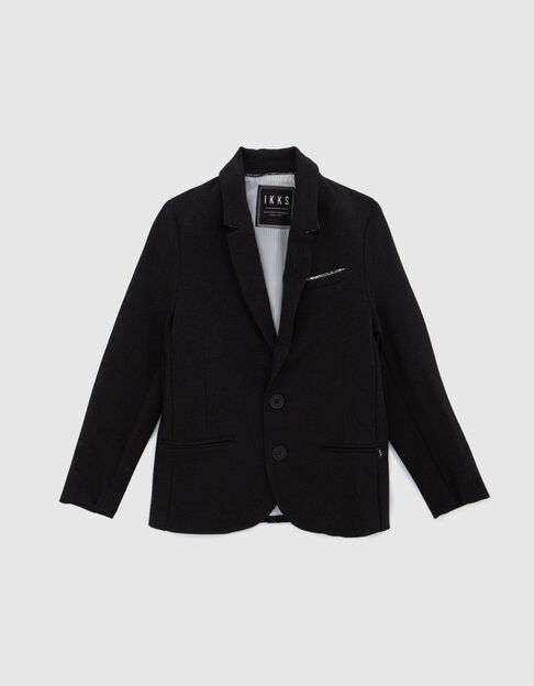 Veste de costume cérémonie noire faux-uni garçon - IKKS