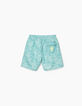Boys' emerald leaf print swim shorts -2