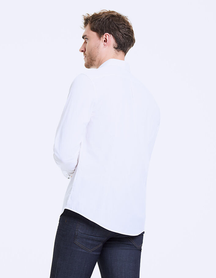 Weißes Herrenhemd mit Manschettenprint - IKKS