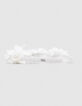 Girls’ white headband with 3D flower decor-3