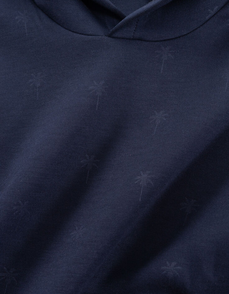 Sudadera beige capucha palmeras niño-7