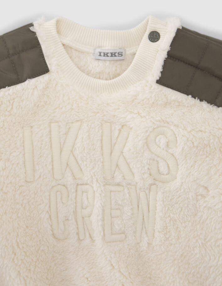 Sherpa-Sweatshirt beige, khaki Nylonschultern, Baby Boys - IKKS